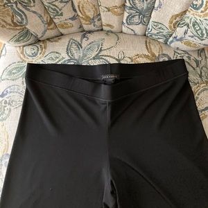 Women’s black wide leg pant.